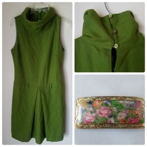 United Colors of Benetton Green Dress + Hair Clip